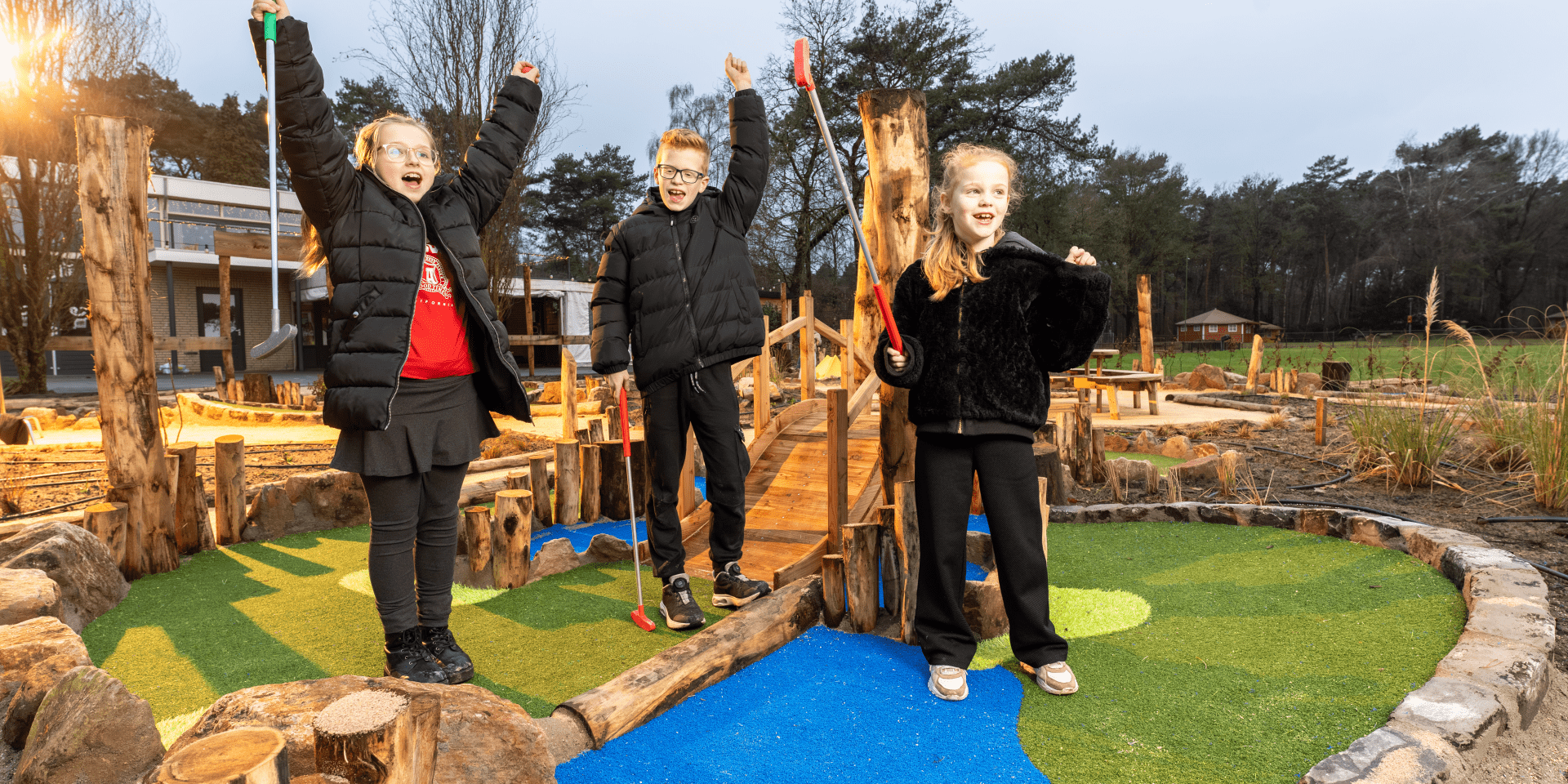 Adventure golf bij de Heldense Bossen